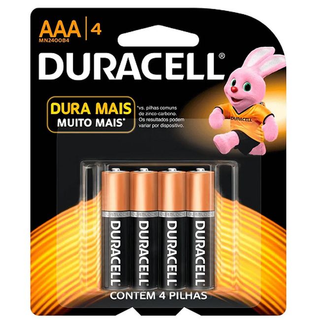 PILHA DURACELL AA ALCALINA 4UN