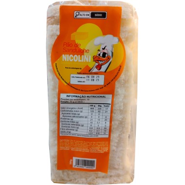 PAO NICOLINI SANDUICHE 500GR