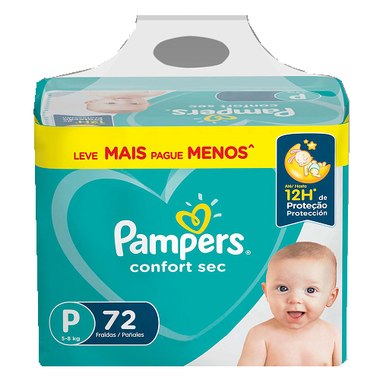 FRALDA PAMPERS CONFORT SEC BAG M 70UN