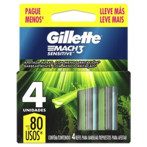 CARGA GILLETTE MACH3 SENSITIVE L4P3 UN