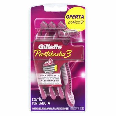 APARELHO GILLETTE PREST 3 DEPIL FEM L4P3
