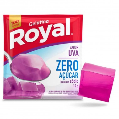 GELATINA ROYAL ZERO ACUCAR UVA 12GR