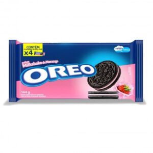 BISCOITO OREO MILK SHAKE MORANGO 144GR
