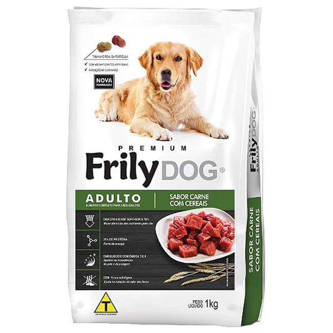 RACAO FRILY DOG CARNE CEREAIS 1KG