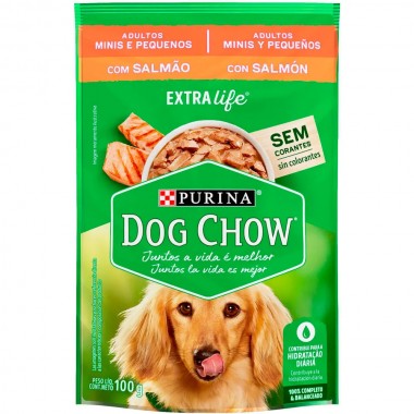 RACAO DOG CHOW ADULTO R PEQ SALMAO 100G
