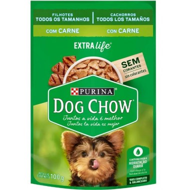 RACAO DOG CHOW FILHOTES CARNE SHT 100GR