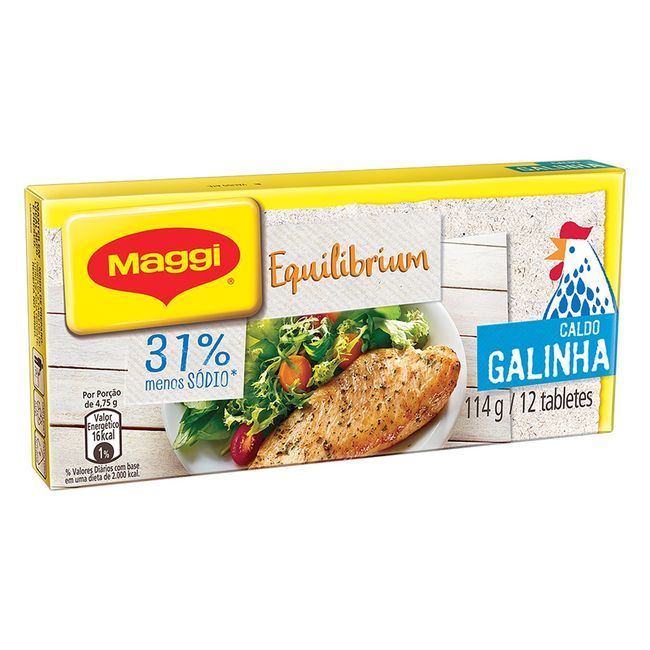 CALDO MAGGI GALINHA MENOS SODIO 114GR
