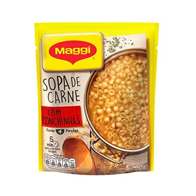 SOPA MAGGI CARNE C/ CONCHINHAS 63GR