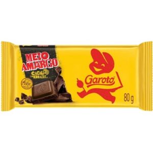 CHOCOLATE GAROTO MEIO AMARGO 80GR