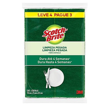 ESPONJA SCOTCH BRITE LIMP PESADA LV4 PG3