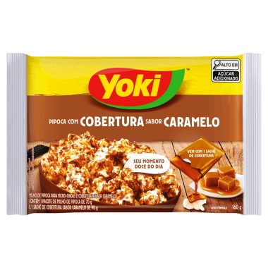 PIPOCA MICRO YOKI COBERT CARAMELO 160GR