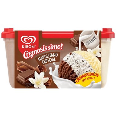 SORVETE KIBON CREMOSISSIMO TRISABOR 2L