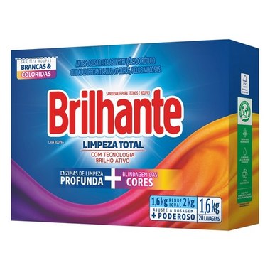 DETERGENTE PO BRILHANTE LIMP TOT CX 800G
