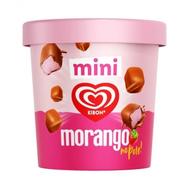 SORVETE KIBON POTE MINI MORANGO 228ML