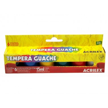 TINTA TEMPERA GUACHE ACRILEX 15ML C6UN