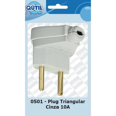 PLUG TRIANGULAR 10 AMP CINZA NBR UN