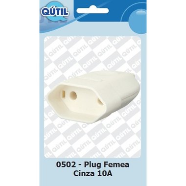 PLUG FEMEA 10AMP CINZA NBR 14136 UN