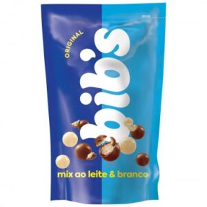 CHOCOLATE BIBS MIX LEITE/BCO 120GR