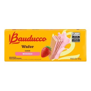 BISCOITO BAUDUCCO WAFER MORANGO 140GR