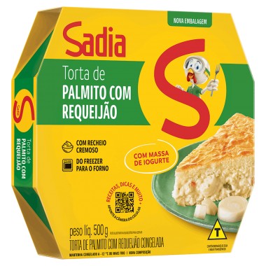 TORTA SADIA FRANGO COM PALMITO 500GR