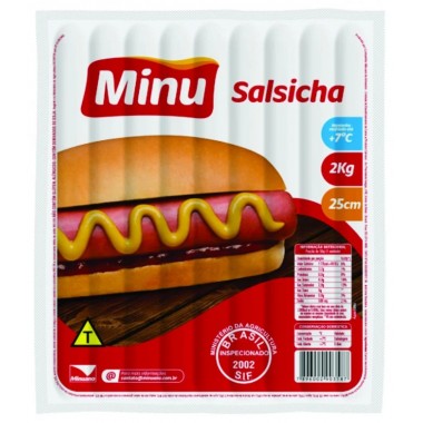 SALSICHA MINU 25CM PCT 2KG