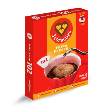 FILTRO DE PAPEL TRES CORACOES N 102 30UN