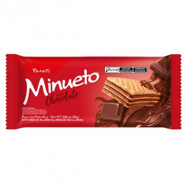 BISCOITO WAF MINUETO CHOCOLATE 81GR