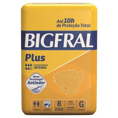 FRALDA GERIATRICA DERM BIGFRAL PLU M 8UN