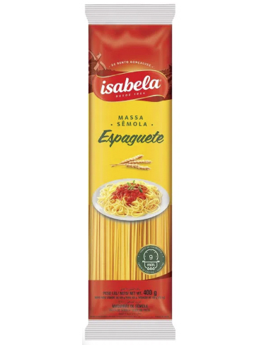 MASSA ISABELA SEMOLA ESPAGUETE 400GR