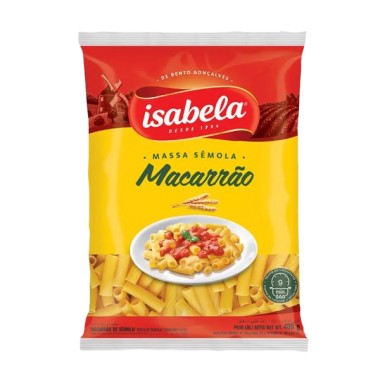 MASSA ISABELA SEMOLA MACARRAO 400GR