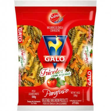 MASSA GALO S OVOS PARAFUSO TRICOLOR500G