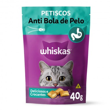 PETISCO WHISKAS ANTI BOLA DE PELO 40GR