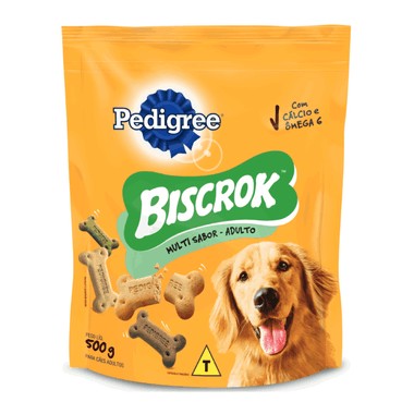 RACAO PEDIGREE BISCROK MULT ADULTO 500GR