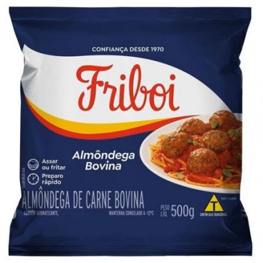 ALMONDEGA FRIBOI BOVINA CONG 500GR