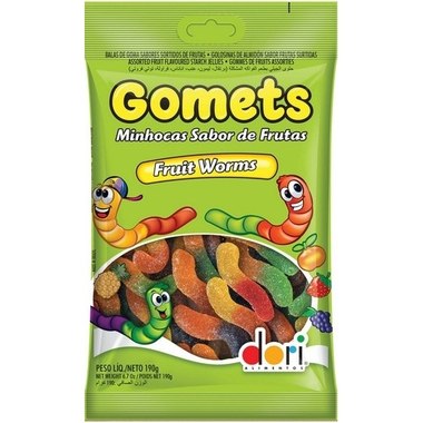 BALA DORI GOMETS MINHOCAS FRUTAS 150GR