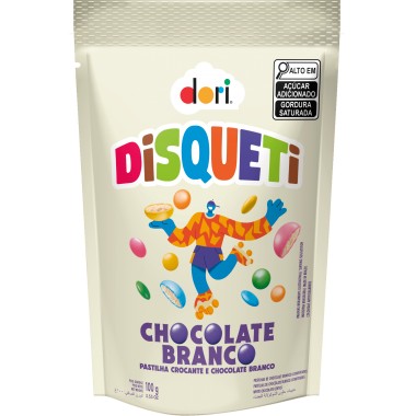 BALA DORI DISQUETI CHOCO BRANCO 100GR