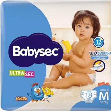 FRALDA BABYSEC ULTRA JUMBINHO M 18UN