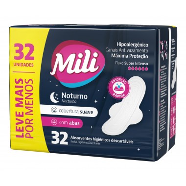 ABSORV MILI NOTURNO SUAVE C ABAS 32UN
