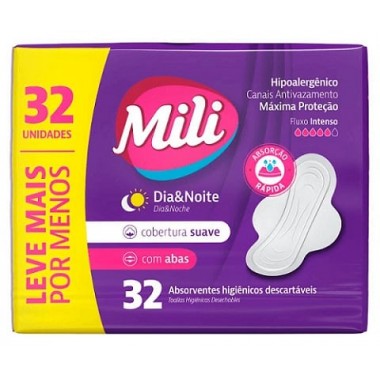 ABSORV MILI DIA NOITE SUAVE C ABAS 32UN
