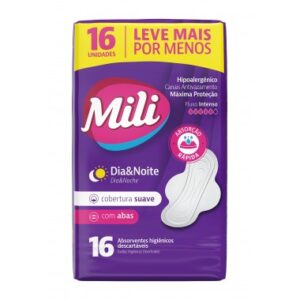 ABSORVENTE MILI DIA NOITE SUAVE C ABAS 1