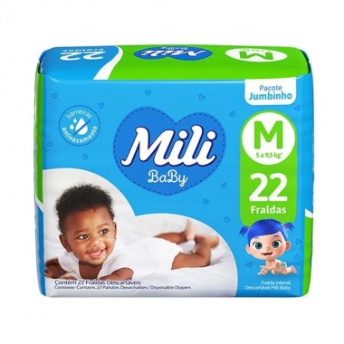 FRALDA MILI JUMBINHO M 22UN