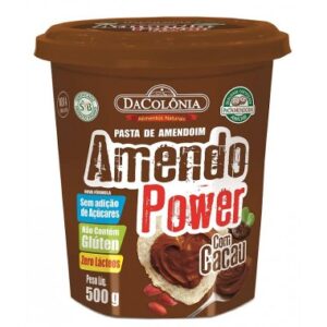 PASTA AMENDOIM DACOLONIA POWER CACAU500G