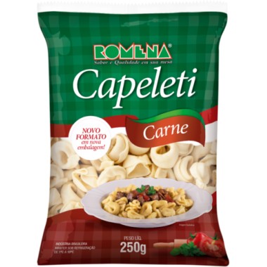 MASSA ROMENA CAPELETTI CARNE 250GR