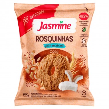 BISCOITO JASMINE ROSCA LIGHT COCO 150GR