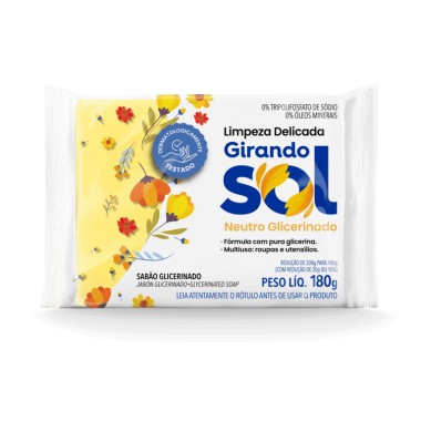 SABAO BARRA GIRANDO SOL GLIC NEUTRO 180G