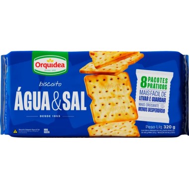 BISCOITO ORQUIDEA AGUA E SAL 320GR