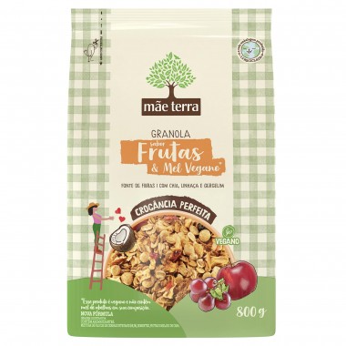 GRANOLA MAE TERRA FRUTAS E MEL 800G