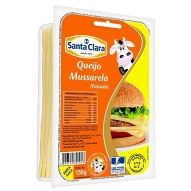 QUEIJO MUSSARELA SANTA CLARA FAT 150GR