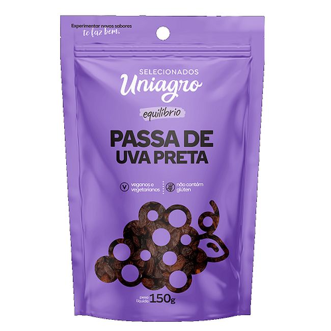 PASSAS UVA PRETA UNIAGRO SHT 150GR