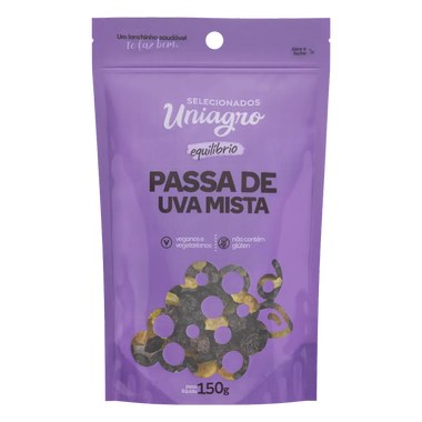 PASSAS UVA MISTA UNIAGRO SHT 150GR